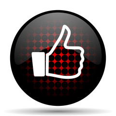 Aufkleber - like red glossy web iconv