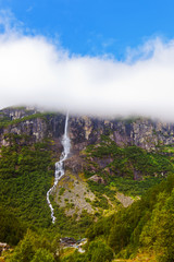  Waterfall near Briksdal glacier - Norway