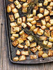 Poster - tray of rustic rosemary roasted potato