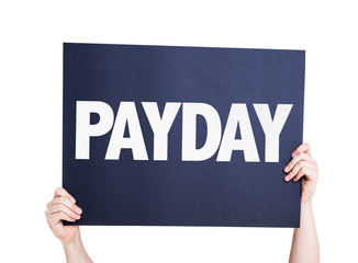 Wall Mural - Payday card isolated on white