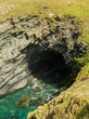 Sea cave at Tintagel Cornwall