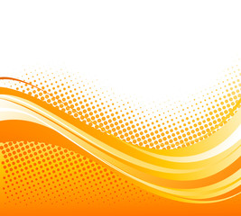 Fototapete - Abstract curved lines background. Template brochure design