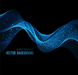 Wall Mural - vector illustration abstract background blue blurred magic neon