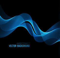 Wall Mural - vector illustration abstract background blue blurred magic neon