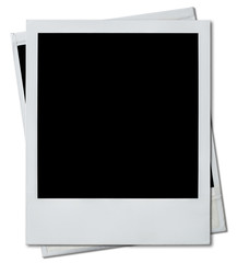 Two polaroid photo frames isolated on white