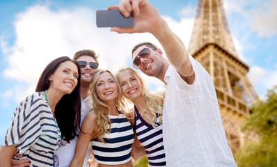 Poster - friends taking selfie with smartphone