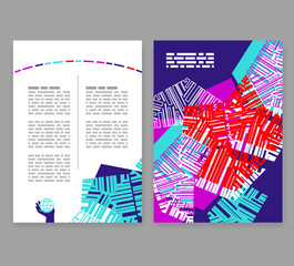 Wall Mural - flyer, leaflet, booklet layout. editable design template. a4 2-f