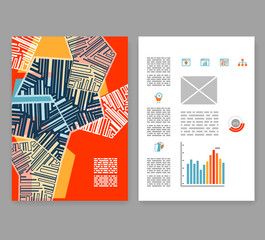 flyer, leaflet, booklet layout. editable design template. a4 2-f