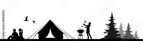 Download Silhouette Camping - Buy this stock vector and explore ...