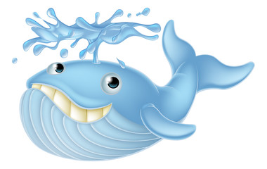 Wall Mural - Cartoon Whale