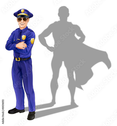 Superhero policeman