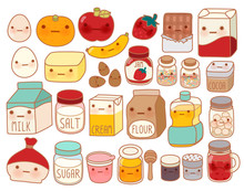 Collection Of Lovely Cake Ingredient Icon  - Vector File EPS10