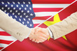 © niyazz - Businessmen handshake - United States and Vietnam