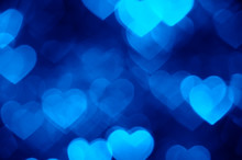 Blue Heart Shape Holiday Photo Background
