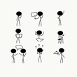 © vvalentine - stick figure icons symbol