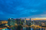 Fototapeta  - Panorama of Singapore skyline downtown