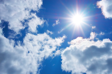deep blue sky.