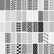 © noppanun - 50 black and white geometric seamless pattern set.