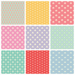 Poster - set of seamless patterns
