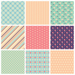 Aufkleber - set of seamless patterns