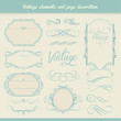 Vintage elements and page decoration 