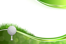 Background Abstract Green Golf Sport White Ball Illustration 
