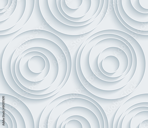 Fotomural White paper with outline extrude effect