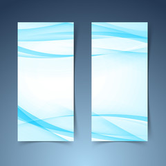 Wall Mural - Blue smooth swoosh line border banner layout.jpg