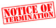 Notice of termination