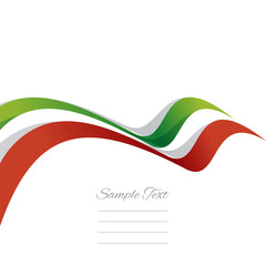 Wall Mural - Abstract cover Italian ribbon white background vector