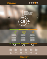 Wall Mural - dark website template with big circle