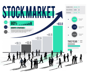 Canvas Print - Stock Market Stock Exchange Trade Digital Concept