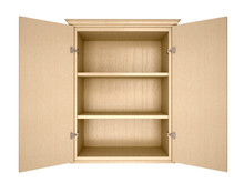 3d Illustration Of Empty Cupboard