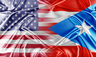 Wall Mural - USA and Puerto Rico.