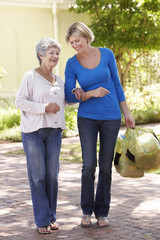 Wall Mural - Woman Helping Senior Female With Shopping