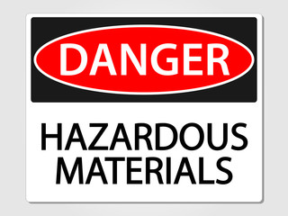 hazardous materials sign