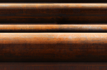 Wall Mural - horizontal seamless pattern of rusty pipes