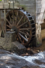 Old Wooden Grist Mill Water Wheel