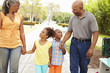 © Monkey Business - Grandparents Walking Grandchildren In Park