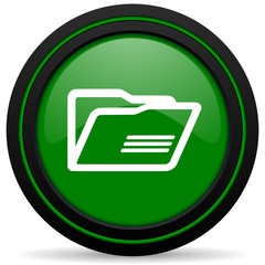 Leinwandbilder - folder green icon