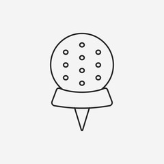 Sticker - golf line icon