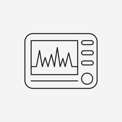 Sticker - ECG line icon