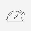 © vectorchef - chicken line icon