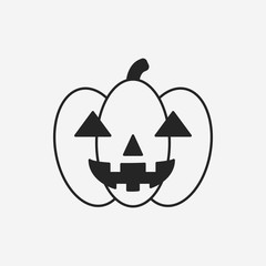 Canvas Print - halloween pumpkin icon