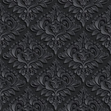 Fototapeta  - Vector damask seamless pattern background. Elegant luxury