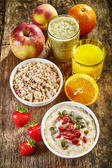 Wall Mural - healthy breakfast ingredients