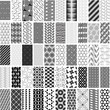 © noppanun - 50 black and white geometric seamless pattern set.