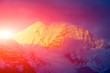 Leinwandbild Motiv sunset in the mountains