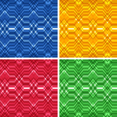 Poster - Set of Seamless Color Abstract Retro Vector Backgrounds
