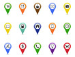© HuHu Lin - color GPS and Navigation pointer icons set